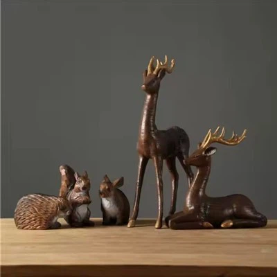 Ev Dekorasyonu Ahşap Oyma Hayvanlar